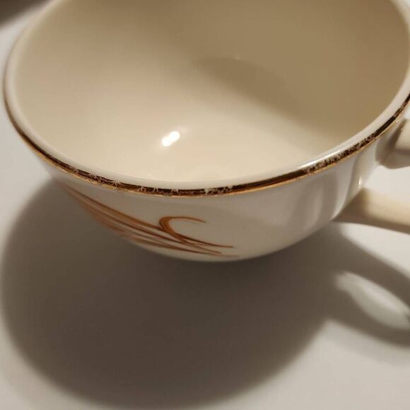 Homer Laughlin Golden Wheat Vintage 22k Set of 4 Tea Cups - Picture 13 of 15